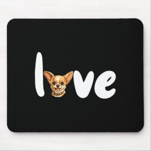 Chihuahua Dog Love For Valentine's Day Mouse Pad