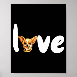 Chihuahua Dog Love For Valentines Day  Poster