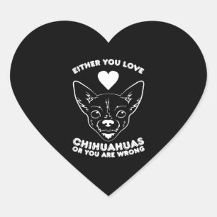 Chihuahua Dog Lover Heart Sticker