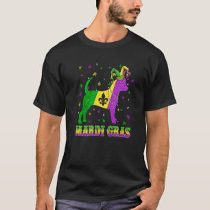Chihuahua Dog Mardi Gras Carnival Jester Beads Pre T-Shirt