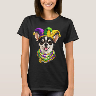 Chihuahua Dog, Mardi Gras  T-Shirt