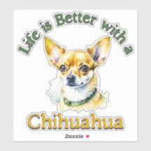 Chihuahua dog mom, dog dad gift, car decal sticker