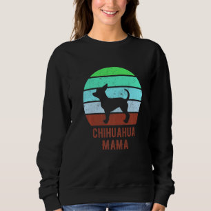 Chihuahua Dog Mom Vintage 70s 80s Cute Retro   Sweatshirt