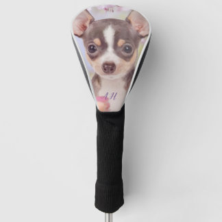 Chihuahua dog monogrammed golf head cover