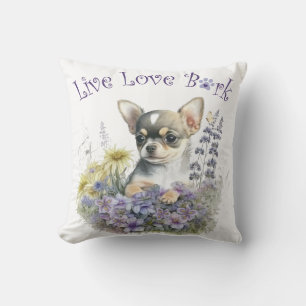 Chihuahua Dog Mum Floral Cushion