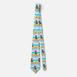 Chihuahua Dog on Beach Tie