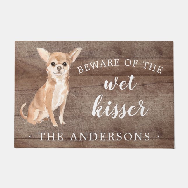 Chihuahua Dog Personalised Door Mat (Front)