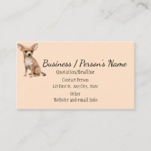 Chihuahua Dog Pet Animal Logo Animal Custom Busine Business Card