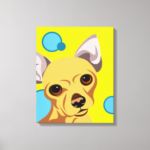 Chihuahua Dog Portrait Canvas Print