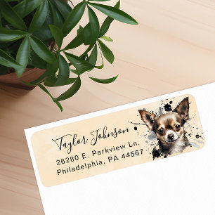 Chihuahua Dog Return Address Label