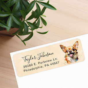 Chihuahua Dog Return Address Label