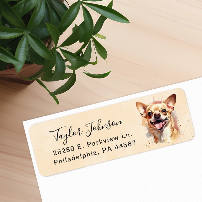 Chihuahua Dog Return Address Label (Creator Uploaded)
