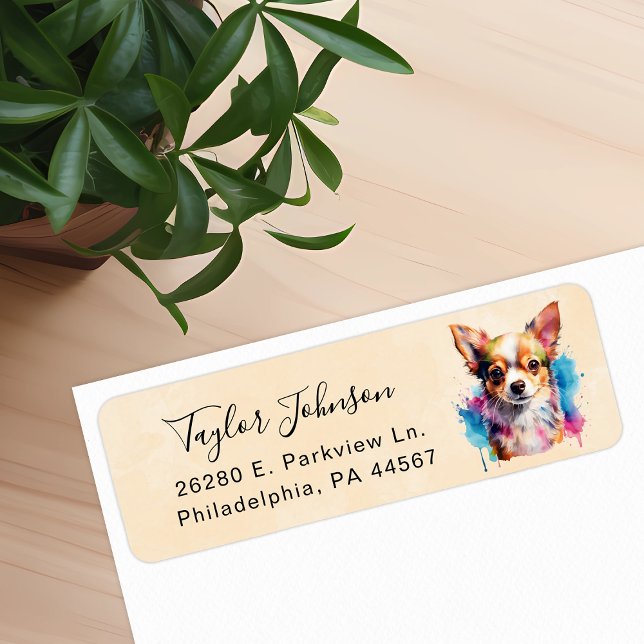Chihuahua Dog Return Address Label (Creator Uploaded)