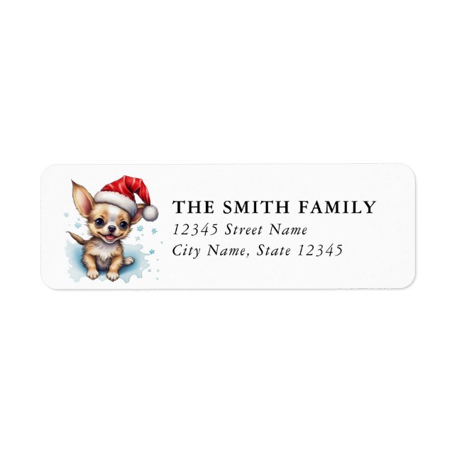 Chihuahua Dog Return Address Labels (Front)