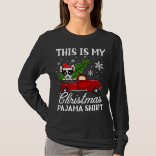 Chihuahua Dog Riding Red Truck With Christmas Tree T-Shirt