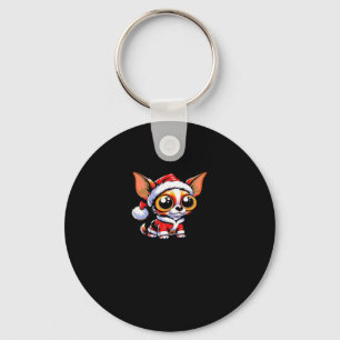 Chihuahua Dog Santa Classic T-Shirt Key Ring