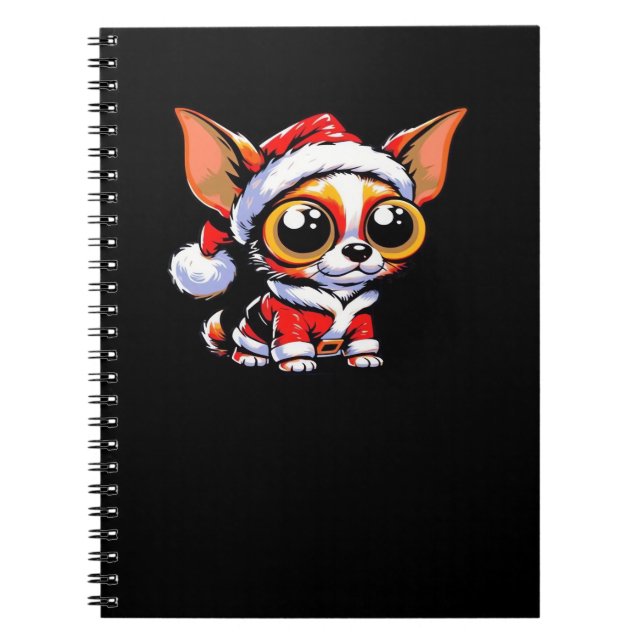 Chihuahua Dog Santa Classic T-Shirt Notebook (Front)