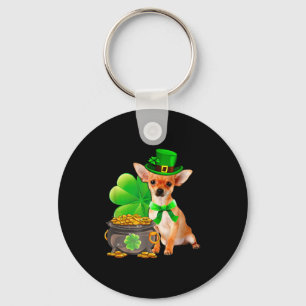 Chihuahua Dog Shamrock St Patricks Day Dog Irish G Key Ring