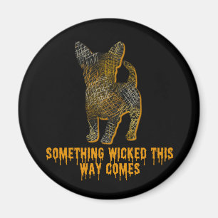 Chihuahua Dog Silhouette Fun Halloween Magnet