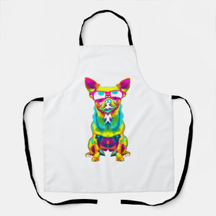Chihuahua Dog Sunglasses Pop Art Apron
