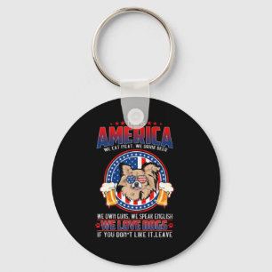 Chihuahua Dog This America 4Th Of July Key Ring