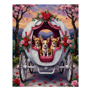 Chihuahua Dog Valentine's Day Poster