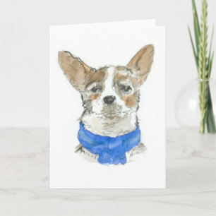 Chihuahua Dog Watercolor GREETINGCARD, blank Card