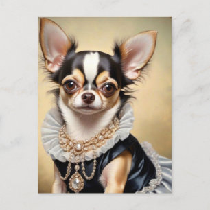 Chihuahua Dog Wearing Dress Postcard