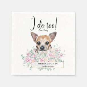 Chihuahua Dog Wedding Cocktail Napkins