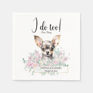 Chihuahua Dog Wedding Cocktail Napkins
