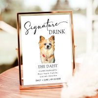 Chihuahua Dog Wedding Signature Drink Sign