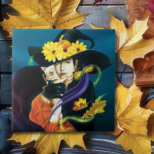 Chihuahua Dog Witch Halloween Tile (Creator Uploaded)