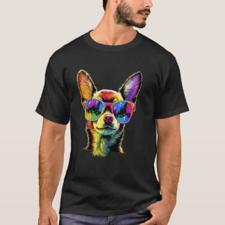 Chihuahua Dog with Sunglasses Dogs I Love Cute Chi T-Shirt