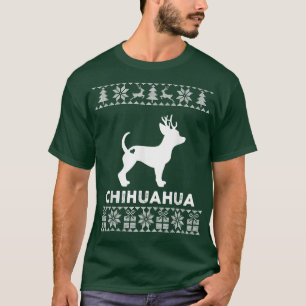 Chihuahua Dog Xmas Christmas Reindeer Ugly Christm T-Shirt