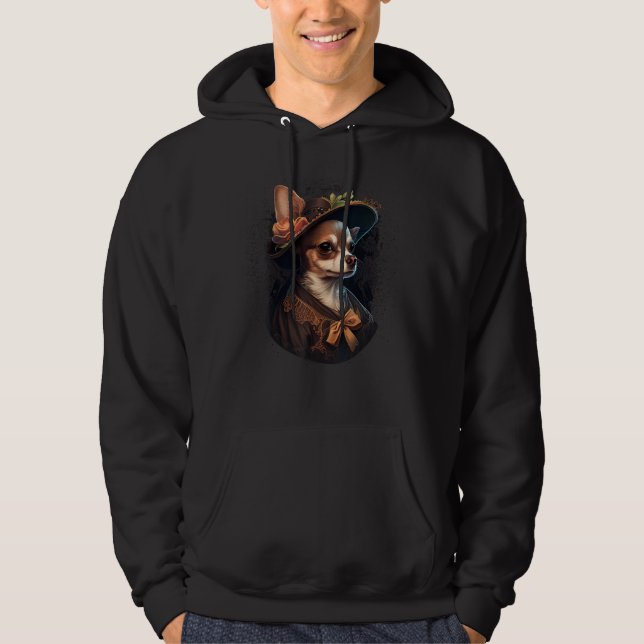 Chihuahua  English Lady Women Dress Dog Great Brit Hoodie (Front)