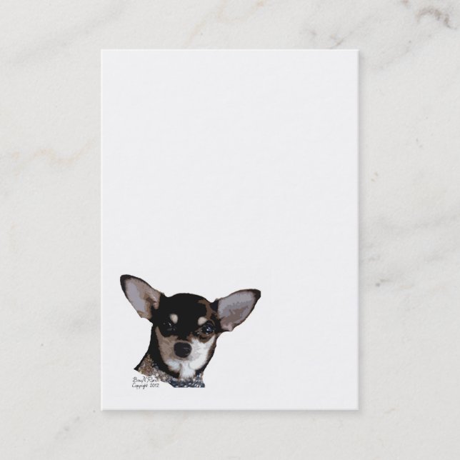Chihuahua Face Business Card (Front)