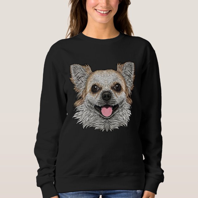 Chihuahua Face Chihuahua Dog Breed Animal For Kids Sweatshirt (Front)