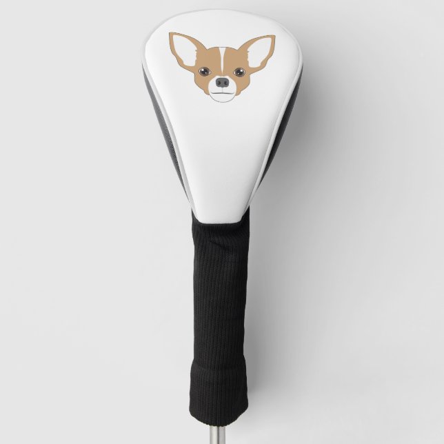 Chihuahua Face Golf Head Cover (Front)