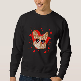 Chihuahua Face Heart Glasses Valentines Day Pet Do Sweatshirt