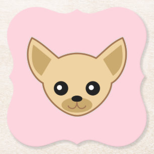 Chihuahua Face Paper Coaster