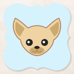 Chihuahua Face Paper Coaster