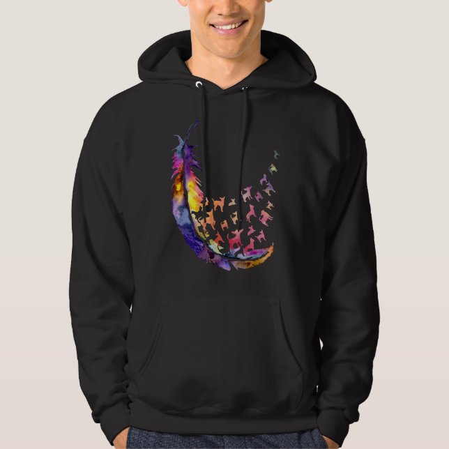 Chihuahua Feather Hoodie (Front)