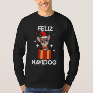 Chihuahua Feliz Navidog Christmas Dog T-Shirt