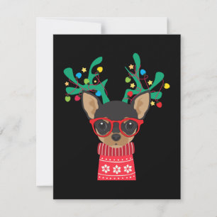 Chihuahua Funny Holiday Xmas Christmas Thank You Card