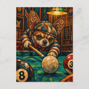 Chihuahua, Geometric Mosaic Postcard