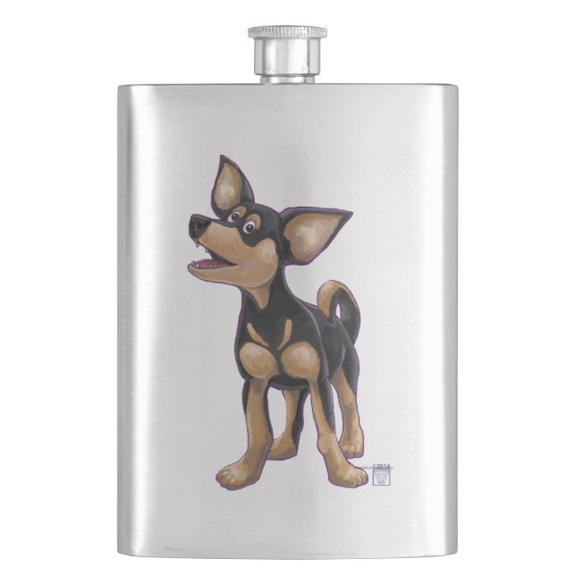 Chihuahua Gifts & Accessories Hip Flask (Front)
