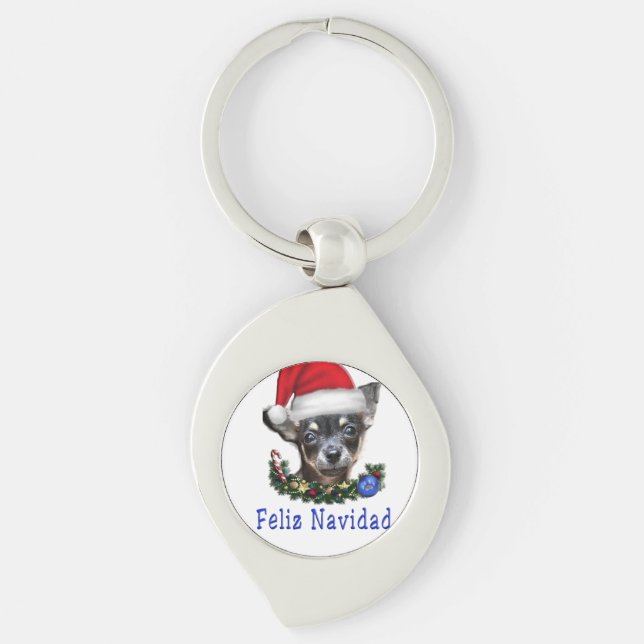 Chihuahua gifts key ring (Front)