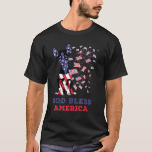 Chihuahua God Bless America Flags Happy 4th Of Jul T-Shirt