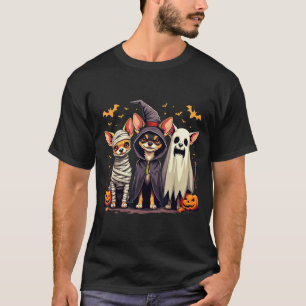 Chihuahua Halloween Costume Mummy Witch Ghost Dog T-Shirt