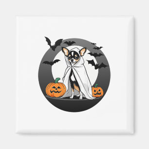 Chihuahua Halloween Ghost Costume Pumpkin - Small  Magnet